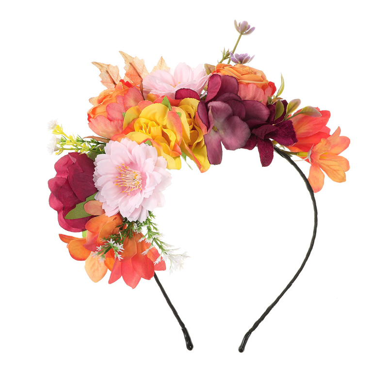Kūrybinio modeliavimo audinio gėlių Mori galvos juosta Kelionių nuotrauka Išskirtinis galvos apdangalas Lady vainikas Nuotaka Vestuvinė galvos juosta