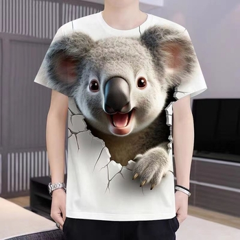 2025 Μοντέρνο 3D Στερεοφωνικό Χαριτωμένο Γατάκι με Κοντά Μανίκια, Χαριτωμένο Νέο Δημοφιλές T-Shirt