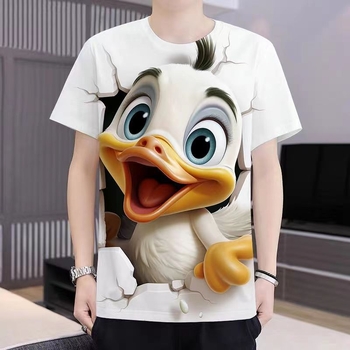 2025 Μοντέρνο 3D Στερεοφωνικό Χαριτωμένο Γατάκι με Κοντά Μανίκια, Χαριτωμένο Νέο Δημοφιλές T-Shirt