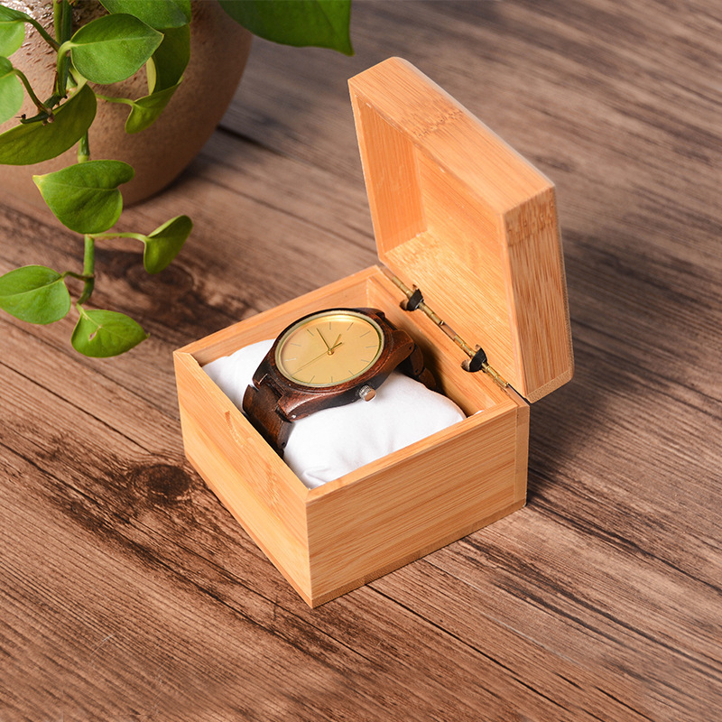 Drevená krabička na prstene šperky diamantový prsteň hodinky diamantový prsteň krabička darček stolný úložný box na náušnice