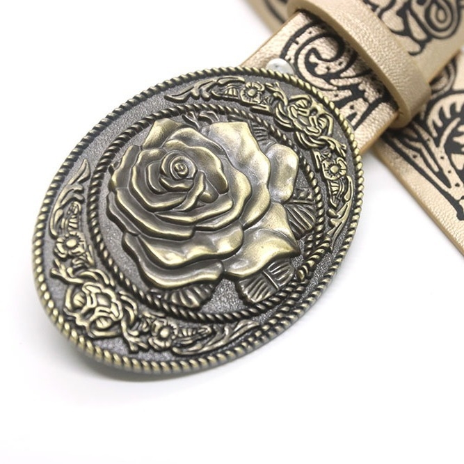 Curea florală în stil nou la modă, cu cataramă florală vintage, accesorii pentru fuste de blugi, curea personalizată cu toate potrivirile