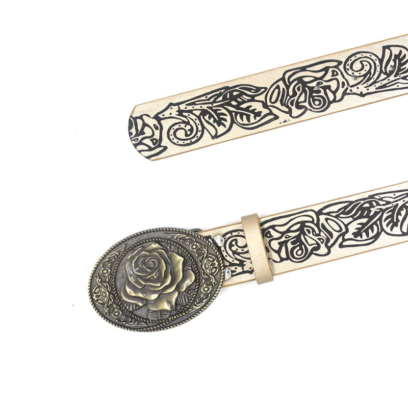 Curea florală în stil nou la modă, cu cataramă florală vintage, accesorii pentru fuste de blugi, curea personalizată cu toate potrivirile