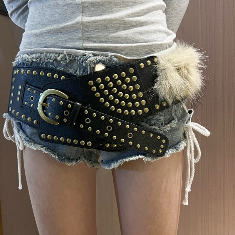 Centură Mao Mao, vânzare fierbinte, cusături transfrontaliere, personalitate europeană și americană, curea largă, asortată, sigiliu în talie, vânzare fierbinte, vânzare fierbinte ins wish