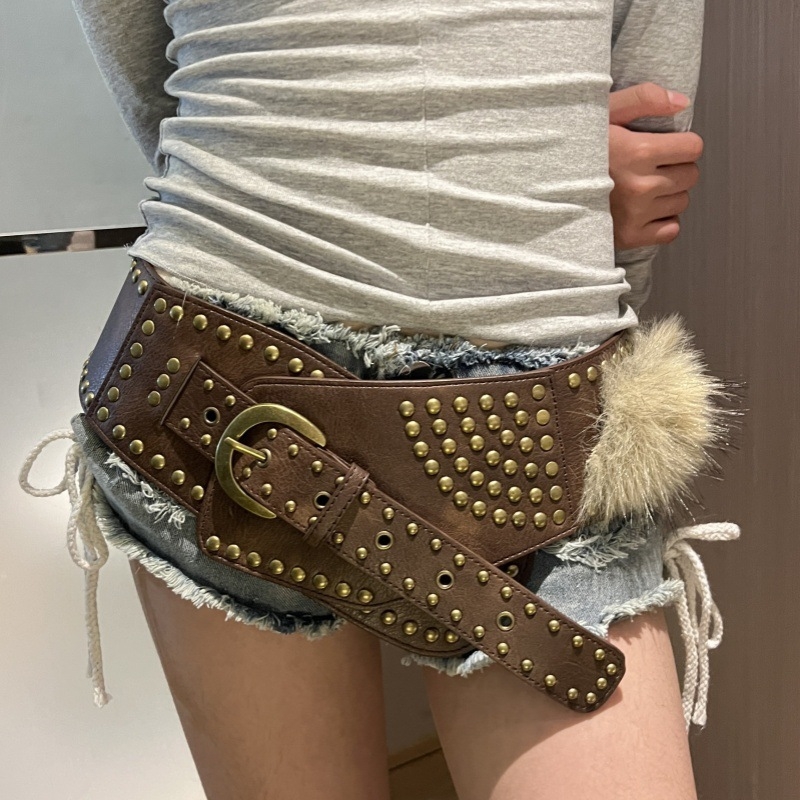 Centură Mao Mao, vânzare fierbinte, cusături transfrontaliere, personalitate europeană și americană, curea largă, asortată, sigiliu în talie, vânzare fierbinte, vânzare fierbinte ins wish