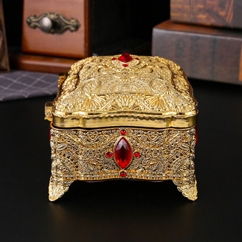 Europietiška kūrybinė retro papuošalų dėžutė, papuošalų dėžutė, aukštos klasės metalinė princesės metalinė papuošalų daugiasluoksnė laikymo dėžutė