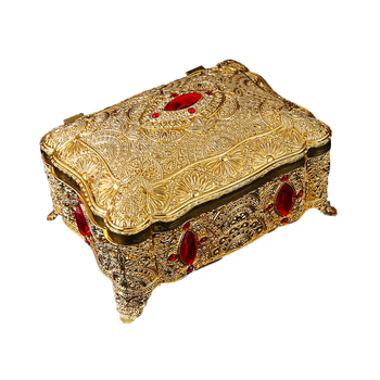 Europietiška kūrybinė retro papuošalų dėžutė, papuošalų dėžutė, aukštos klasės metalinė princesės metalinė papuošalų daugiasluoksnė laikymo dėžutė