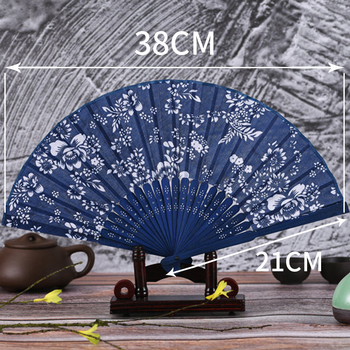 Kokkupandav lehvik, Hiina stiilis klassikalise naiste tantsuetenduse rekvisiidid, õõnes lehvik, luust orhidee kangast, bambusest lehvik