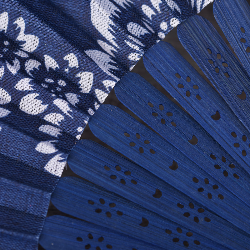 Сгъваем ветрилообразен вентилатор, китайски стил, класически дамски танцови реквизити, кух ветрилообразен вентилатор, костен, орхидея, плат от бамбук