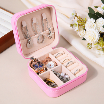 [PU] nešiojama papuošalų laikymo dėžutė dovanų dėžutė papuošalų dėžutė auskarai auskarai karoliai žiedai papuošalų dėžutė