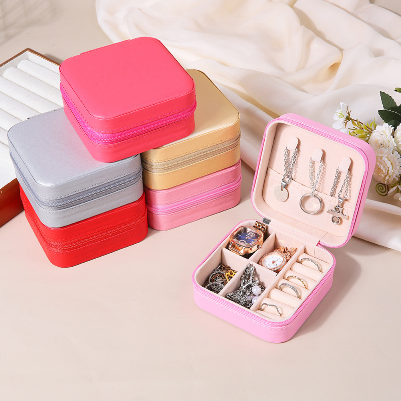 [PU] nešiojama papuošalų laikymo dėžutė dovanų dėžutė papuošalų dėžutė auskarai auskarai karoliai žiedai papuošalų dėžutė