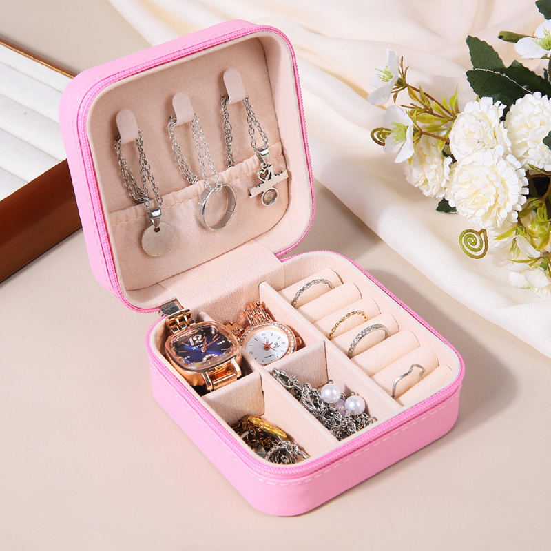 [PU] nešiojama papuošalų laikymo dėžutė dovanų dėžutė papuošalų dėžutė auskarai auskarai karoliai žiedai papuošalų dėžutė