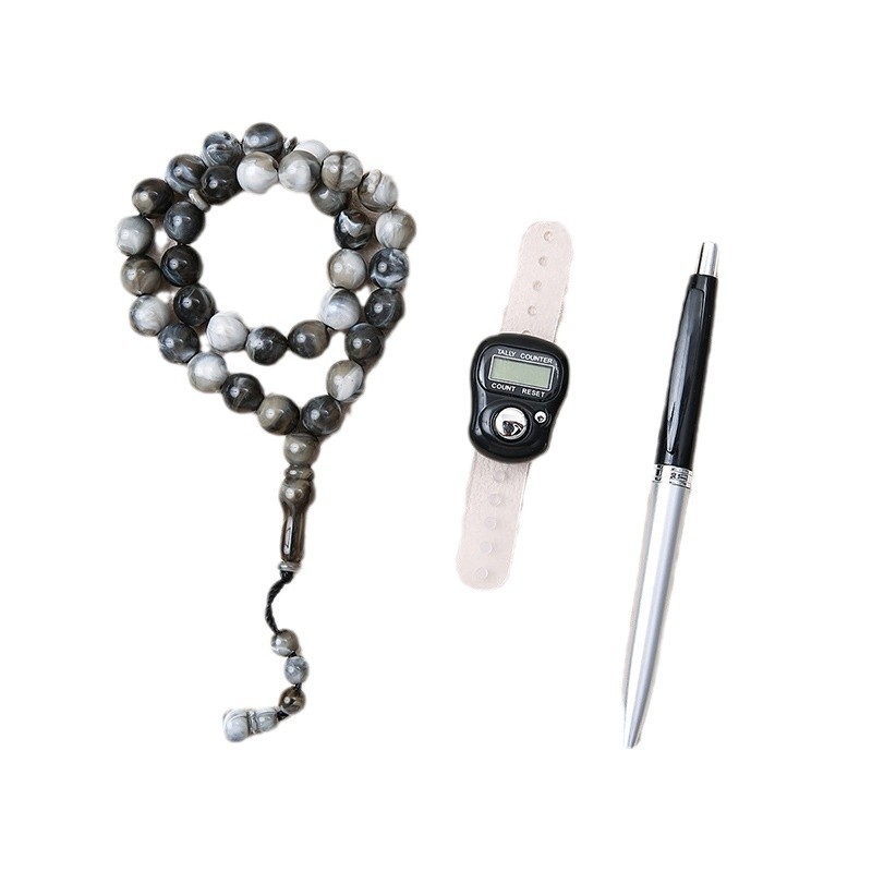 Комплект от 33 молитвени мъниста от Близкия изток, Саудитска Арабия, три части, за мъже и жени, ръчни гривни, гривни в близкоизточен стил на едро