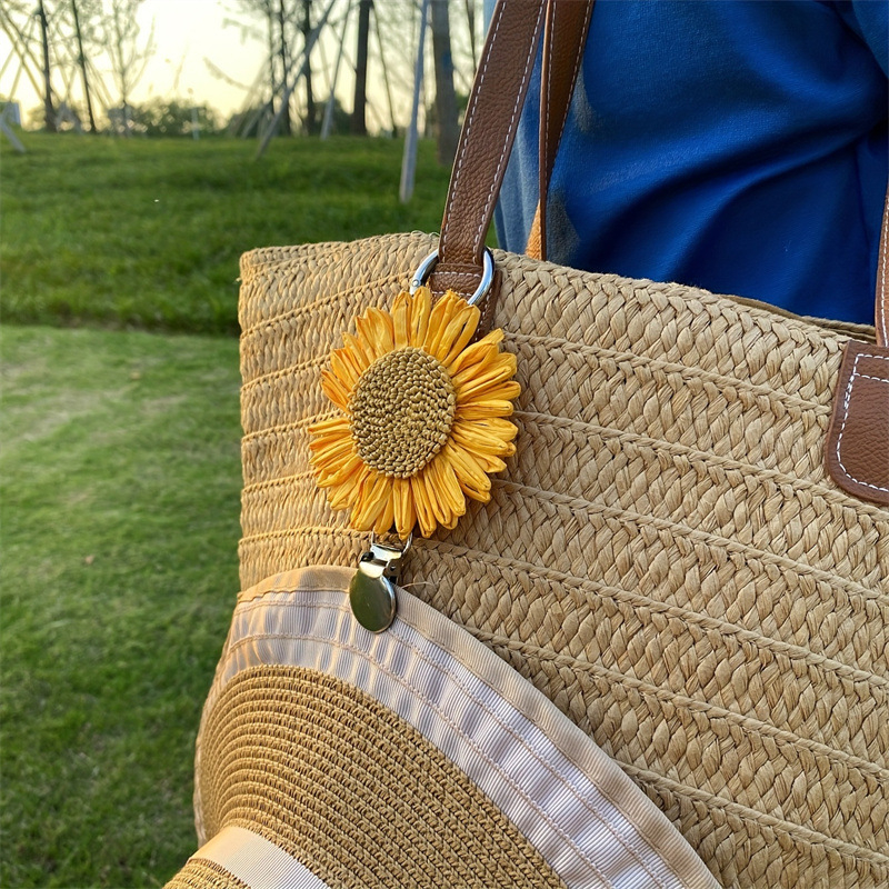 raktáron napraforgó kacsacsőr sapka szorítótáska akasztós csat nyári strand internetes ünneplő kültéri napernyő kalap akasztós táska tároló mappa