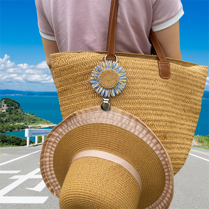 raktáron napraforgó kacsacsőr sapka szorítótáska akasztós csat nyári strand internetes ünneplő kültéri napernyő kalap akasztós táska tároló mappa