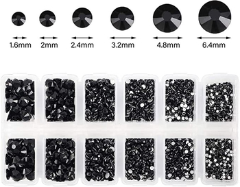 Burghiu plat negru cu fund argintiu + stilou burghiu cu vârf, set pensete accesorii DIY pentru unghii Amazon la modă