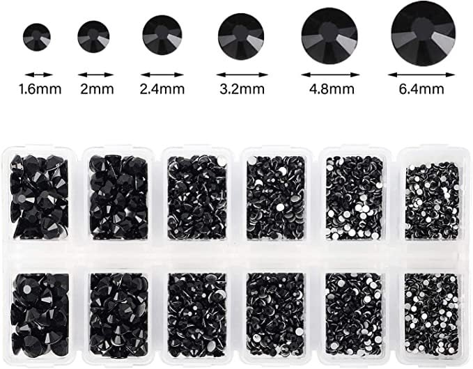 Burghiu plat negru cu fund argintiu + stilou burghiu cu vârf, set pensete accesorii DIY pentru unghii Amazon la modă