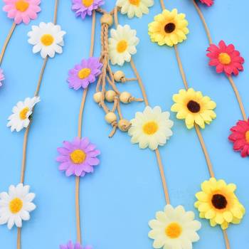 Nauja saulėgrąžų plaukų juosta, galvos apdangalas, ramunėlių vainiko galvos juosta, bohemiška galvos juosta, plaukų aksesuarai, moterims, gaivus stilius