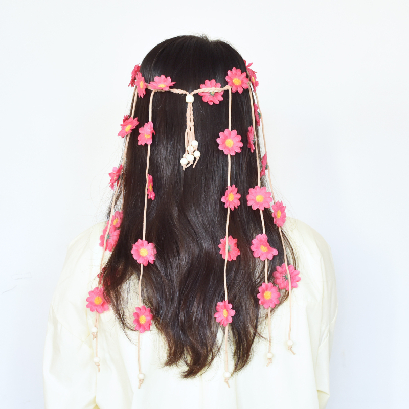 Nauja saulėgrąžų plaukų juosta, galvos apdangalas, ramunėlių vainiko galvos juosta, bohemiška galvos juosta, plaukų aksesuarai, moterims, gaivus stilius