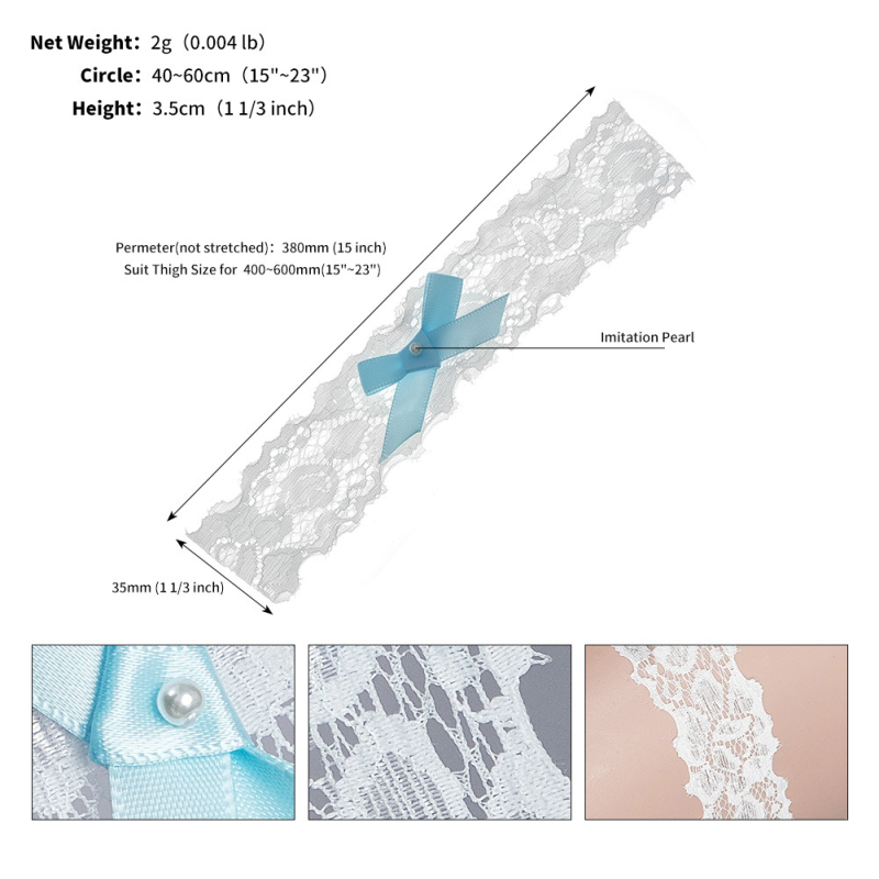 Europietiškos ir amerikietiškos nuotakos vestuvių aksesuarai kojų papuošalai rankų darbo „Sweet Lolita“ tamprios kojinės su seksualiu nėriniuotu kaspinu kojų diržu