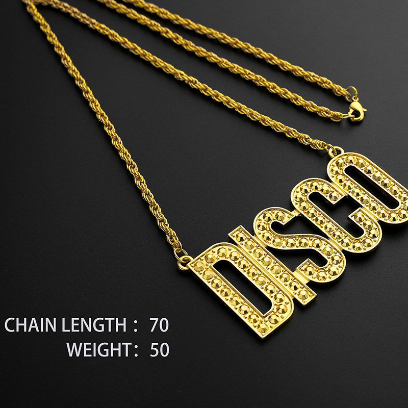 2021 m. naujas, neišblunkantis disko raidės vėrinys, europietiškas ir amerikietiškas personalizuotas hiphopo lydinio, gyvatės kaulo grandinėlės papuošalų didmeninė prekyba