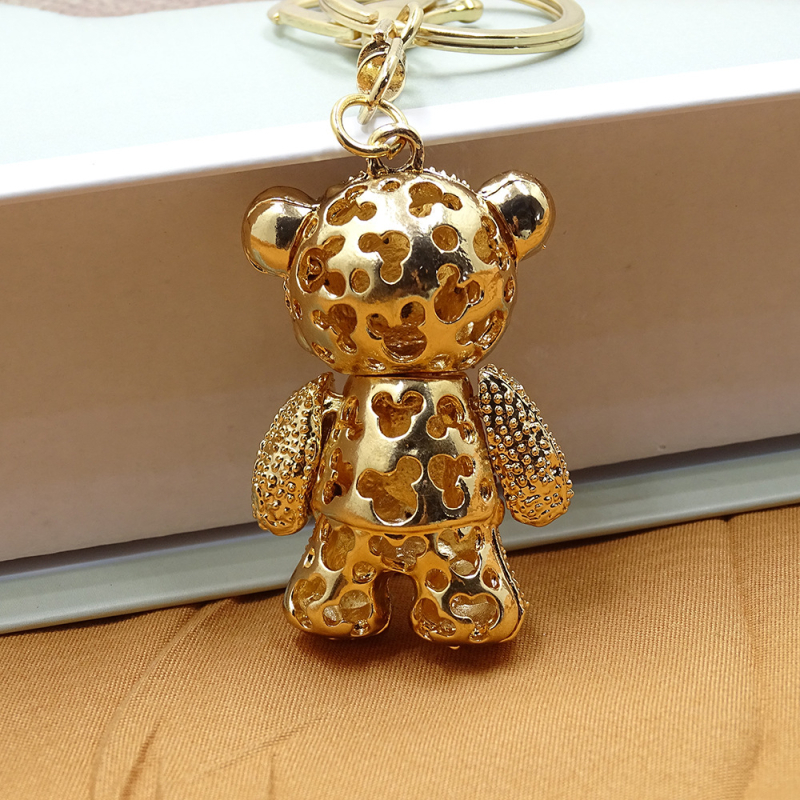 Madingos kūrybinės papuošalų raktų pakabukas, lydinio deimantinis meškiuko krepšys, raktų pakabukas automobiliui, šventinė dovana