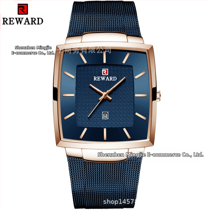 Apdovanojimas Paprastas Vyriškas Laikrodis Vandeniui Atsparus Kalendorius Vyriškas Tinklinis Diržas Verslo Kvarcinis Laikrodis Eksportuoti Vyriškas Laikrodis 62009m