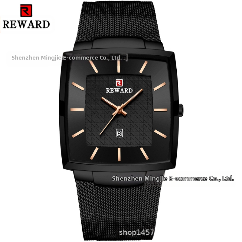 Apdovanojimas Paprastas Vyriškas Laikrodis Vandeniui Atsparus Kalendorius Vyriškas Tinklinis Diržas Verslo Kvarcinis Laikrodis Eksportuoti Vyriškas Laikrodis 62009m