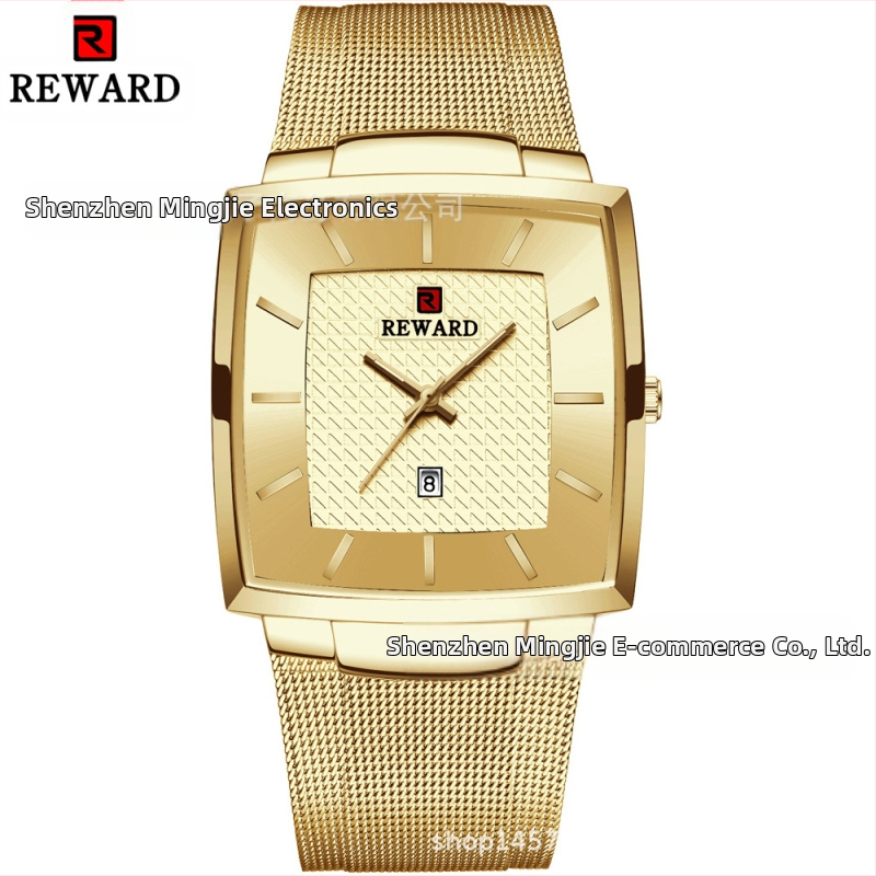 Apdovanojimas Paprastas Vyriškas Laikrodis Vandeniui Atsparus Kalendorius Vyriškas Tinklinis Diržas Verslo Kvarcinis Laikrodis Eksportuoti Vyriškas Laikrodis 62009m