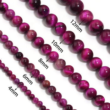 Διασυνοριακή άμεση προμήθεια ημιτελών βραχιολιών με χάντρες, ροζ-κόκκινη πέτρα, μάτι τίγρης, κολιέ, κοσμήματα, στρογγυλές χάντρες, αυθεντικά αξεσουάρ βραχιολιών DIY