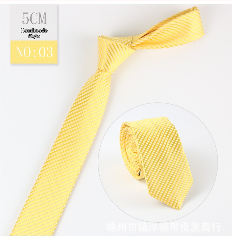 Vyriškas kaklaraištis, korėjietiškas, vienspalvis, madingas, laisvalaikio, madingas, megztas rankomis, 5 cm ilgio, mažas, siauras kaklaraištis, didmeninė prekyba