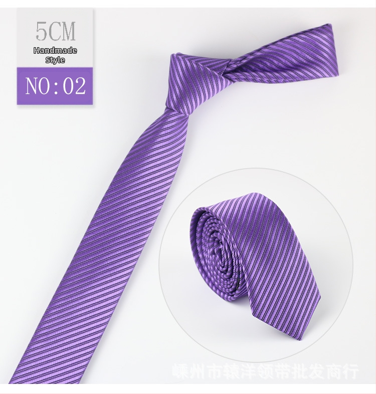 Vyriškas kaklaraištis, korėjietiškas, vienspalvis, madingas, laisvalaikio, madingas, megztas rankomis, 5 cm ilgio, mažas, siauras kaklaraištis, didmeninė prekyba