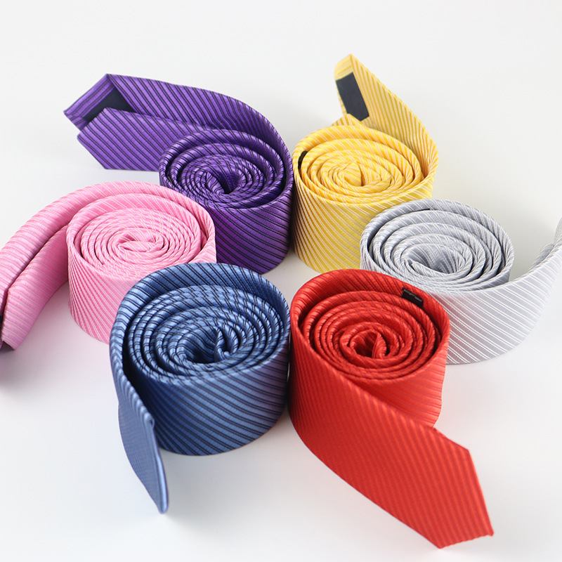 Vyriškas kaklaraištis, korėjietiškas, vienspalvis, madingas, laisvalaikio, madingas, megztas rankomis, 5 cm ilgio, mažas, siauras kaklaraištis, didmeninė prekyba