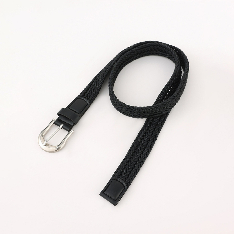 Moteriškas lininis austas diržas etninio stiliaus madingas sagties studentiškas diržas be perforatorių laisvalaikio kelnių diržas, gamintojas sandėlyje