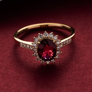 Γυναικείο δαχτυλίδι από ασήμι S925 Vintage Palace Yanfeng Ruby 14K ανοιχτό χρυσό, γυναικείο δαχτυλίδι υψηλής ποιότητας, κομψό