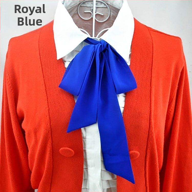 Leptir-mašna za žene, nova čipkasta, korejski stil, britanski akademski stil, valovita točkica, jednobojna, šifonska kravata, vrpca, modna mašna