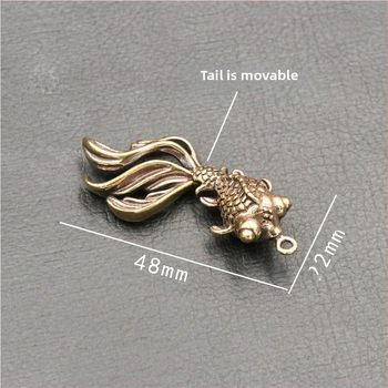 Μπρελόκ koi από ορείχαλκο, κινητό χρυσόψαρο, μενταγιόν αυτοκινήτου, καθαρό χαλκό, χονδρική χονδρική για μπρελόκ koi feng shui