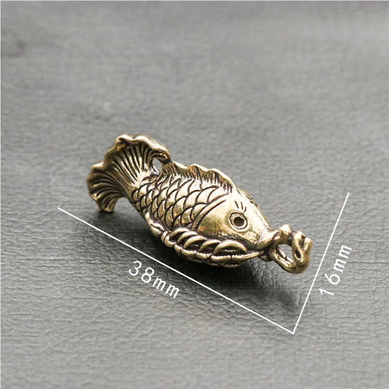 Žalvarinis koi raktų pakabukas, kilnojamas auksinės žuvelės raktas, automobilio pakabukas, gryno vario koi feng shui raktų pakabukas, didmeninė prekyba