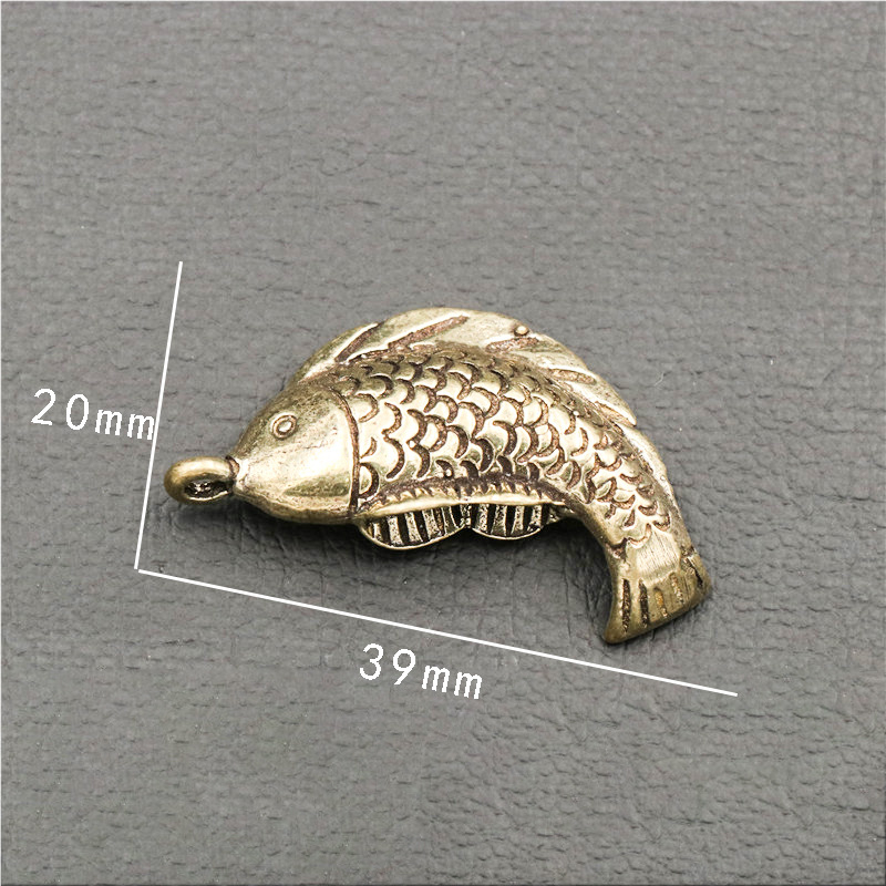 Žalvarinis koi raktų pakabukas, kilnojamas auksinės žuvelės raktas, automobilio pakabukas, gryno vario koi feng shui raktų pakabukas, didmeninė prekyba