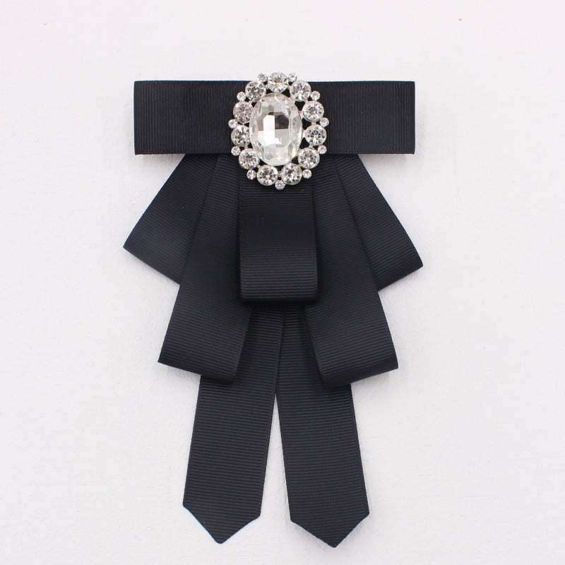 Черен конец плат мода диамантена игла за вратовръзка, носене европейски и американски стил риза яка цветя аксесоари на едро TS272