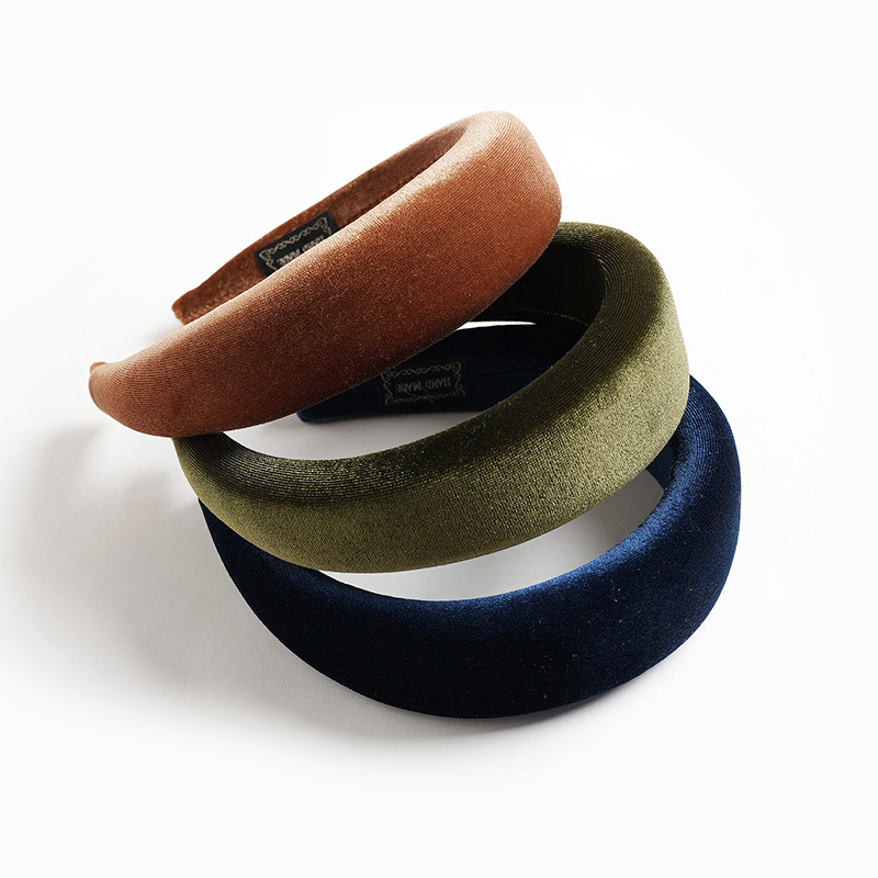 Europos ir Jungtinių Valstijų tarpvalstybinės „Amazon“ auksinės aksomo kempinės plaukų juosta rudens ir žiemos storo aksomo juoda galvos juosta moterims