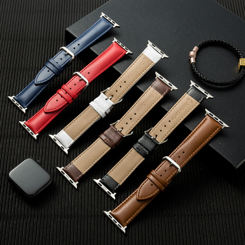 Κατάλληλο για Apple Watch, απλό δερμάτινο λουράκι από δέρμα μοσχαριού, αξεσουάρ ζώνης Apple Watch Business
