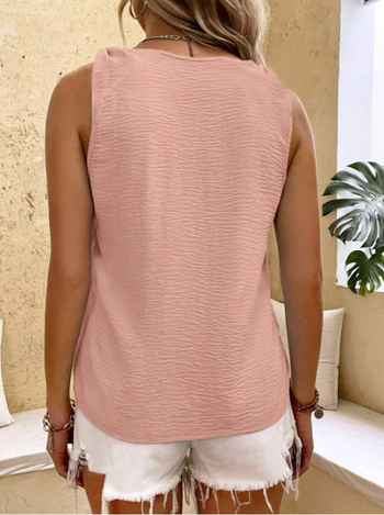 Amazon Cross-border 2024 Καλοκαίρι Νέα Ευρωπαϊκή και Αμερικανική Γυναικεία Ρούχα Ρετρό Υφή Ύφασμα V-Neck με Κόμπους και Σινγκλ Pinch Pleated Women