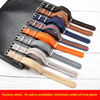 NATO vyrų ir moterų NATO nailono elastinė vieno dirželio 18 20 22 mm parašiuto formos elastinė austa laikrodžio apyrankė