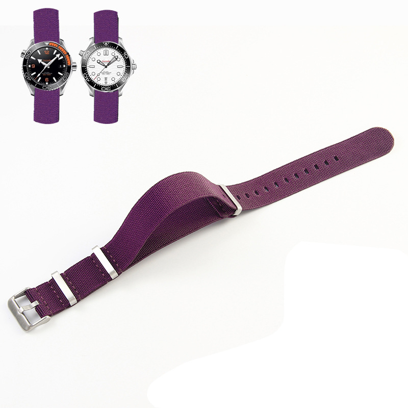 NATO vyrų ir moterų NATO nailono elastinė vieno dirželio 18 20 22 mm parašiuto formos elastinė austa laikrodžio apyrankė