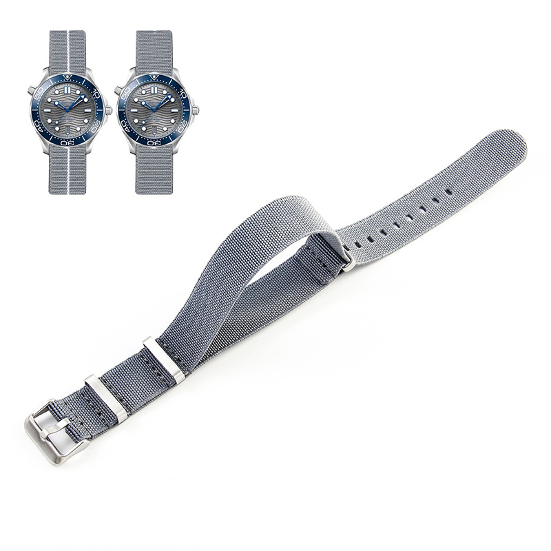 NATO vyrų ir moterų NATO nailono elastinė vieno dirželio 18 20 22 mm parašiuto formos elastinė austa laikrodžio apyrankė