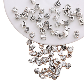 Διασυνοριακές πωλήσεις με κράμα ψευδαργύρου, χάντρες DIY, κοσμήματα με χάντρες, 30 τεμάχια, μεικτά αξεσουάρ, κρεμαστό κόσμημα, κλειδί κρεμαστού κόσμημα