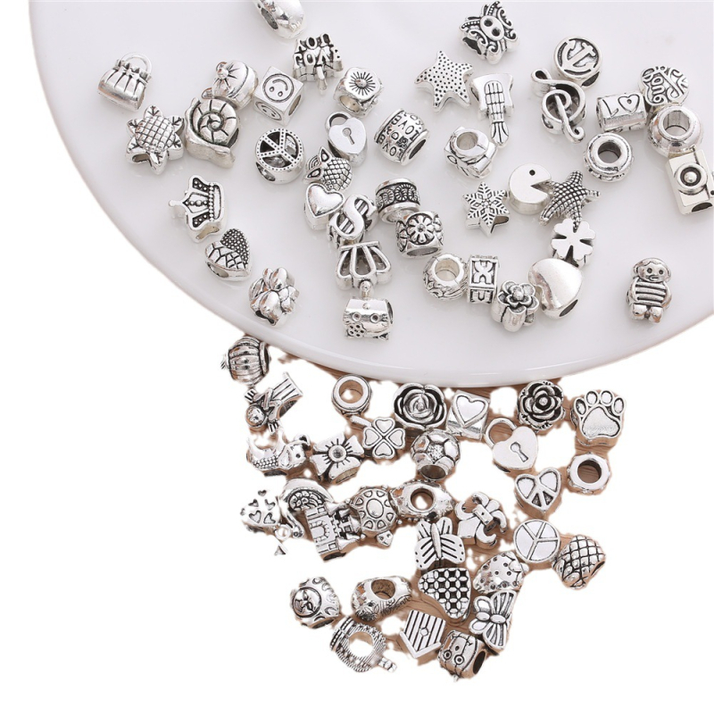 Διασυνοριακές πωλήσεις με κράμα ψευδαργύρου, χάντρες DIY, κοσμήματα με χάντρες, 30 τεμάχια, μεικτά αξεσουάρ, κρεμαστό κόσμημα, κλειδί κρεμαστού κόσμημα