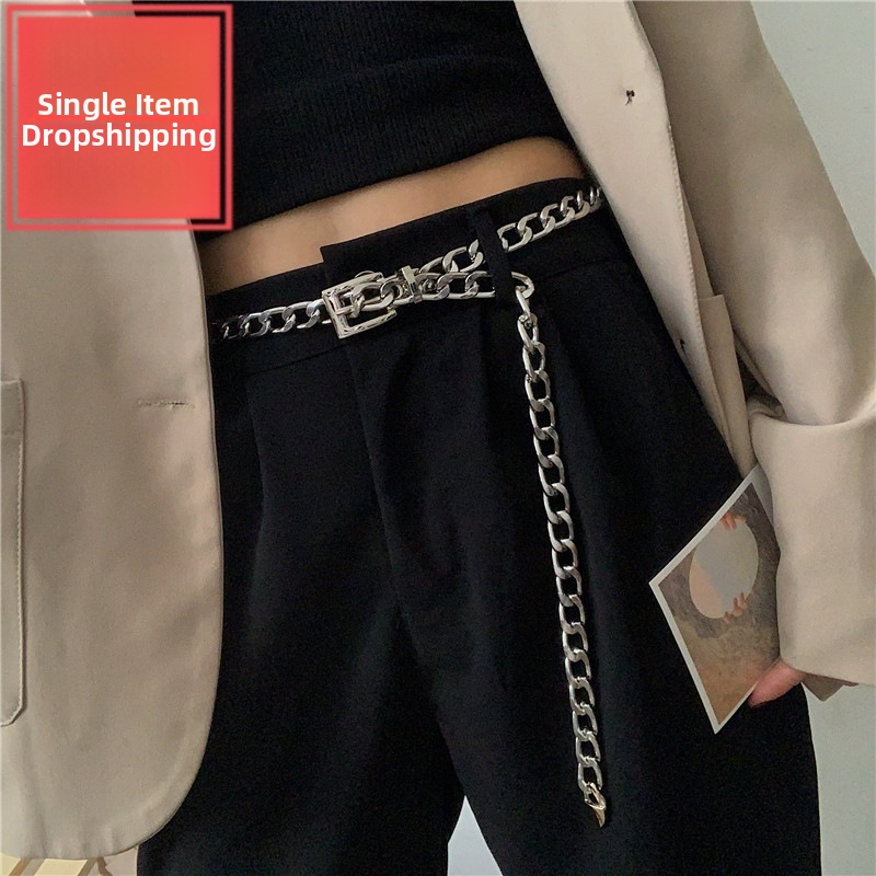 Metallist vöö pükstele, meeste ketiga ülikonna vöökoht, teksade ketiga vöö, naiste dekoratiivsed trendikad pükste vööd