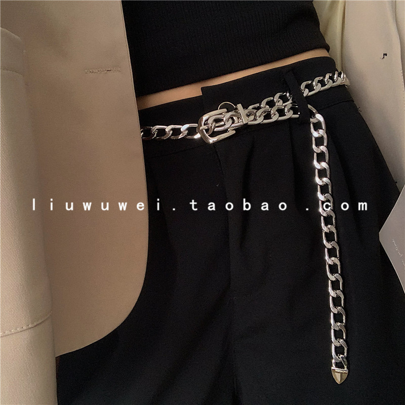 Metallist vöö pükstele, meeste ketiga ülikonna vöökoht, teksade ketiga vöö, naiste dekoratiivsed trendikad pükste vööd