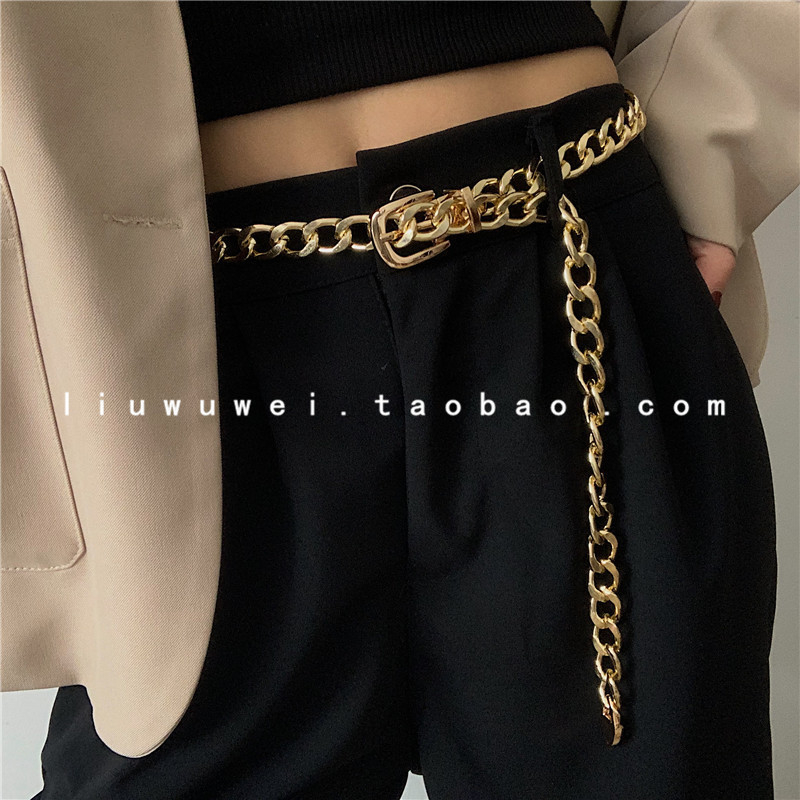 Metallist vöö pükstele, meeste ketiga ülikonna vöökoht, teksade ketiga vöö, naiste dekoratiivsed trendikad pükste vööd